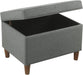 24" Storage Ottoman, Gray