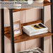5 Tier Freestanding Ladder Bookshelf DetachableFabricDrawer