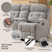 CAMMOV 67" Manual Loveseat Recliner Sofa, Wall-Hugger 2 Seat Reclining Loveseat Couches with 2 Concealed Cup Holders, Hidden Storage, Chenille Fabric Reclinable Sofa for Living Room, Light Grey