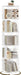 5-Tier Rotating Bookshelf With Clear Acrylic Panels
