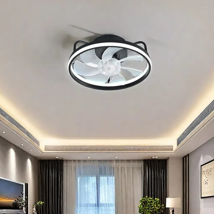 2 in 1 Modern Smart Ceiling Fan Bedroom Ceiling Fan with Light and Control Living Room Restaurant Indoor Decor LED Ceiling Fans