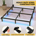 Full Bed Frame with LED Lights, 7 Inch Heavy Duty Metal Base for Box Spring