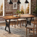 70.8 Inch Dining Table 4-6 Person, Kitchen Table with Heavy Duty Metal Legs, Farmhouse Dining Room Table for Kitchen, Living Room