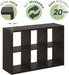 SixCube Reversible Bookcase With Black Oak Finishes