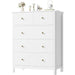 White 5-Drawer Dresser with Deep Space