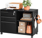 Black 3 Drawers Lockable Industrial Filing Cabinet