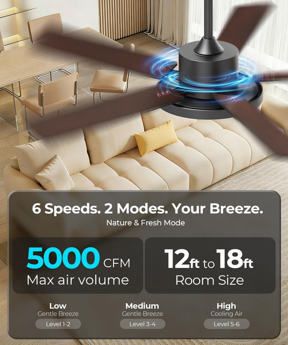 Smart Reversible Dc Motor Led Ceiling Fan