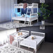 White Luxurious Hardwood SpaceSaving Bunk Bed Twin