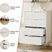 Contemporary White Dresser With Gleaming Gold Pulls