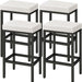 26 Inch Counter Height Bar Stools Set of 4, Fabric Barstools HBS514W-2 | White Kitchen Barstools with Metal Leg, Modern Bar Stool Chairs for Kitchen Island Counter Breakfast Bars Living Room Party