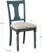 Furniture Willow, Teal Blue, Set of 2 Side Chair,