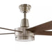 Fanelee 54 In. White Color Changing LED Brushed Nickel Smart Ceiling Fan with Light Kit and Remote Powered by Hubspace