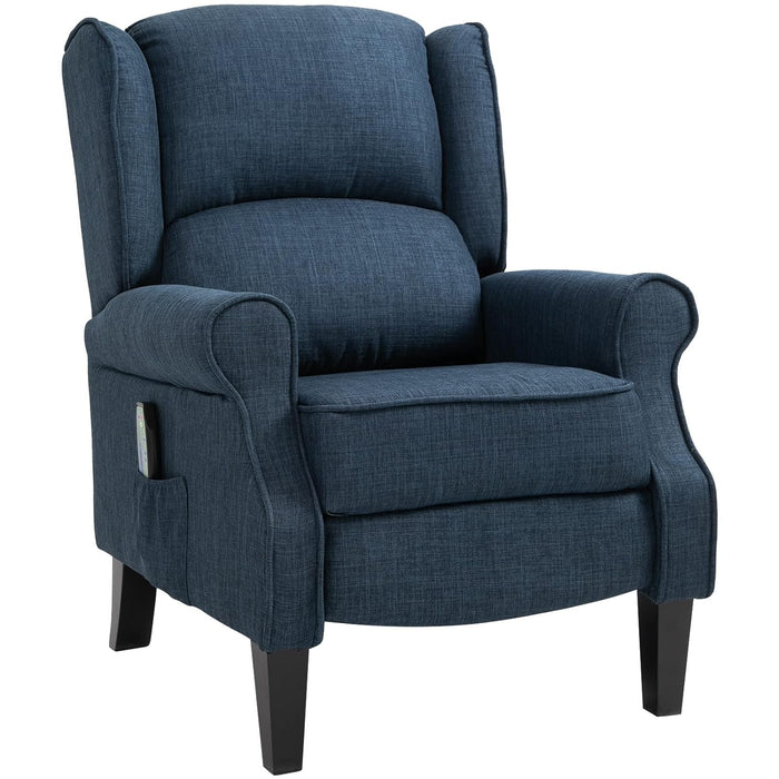 Modern Linen Recliner with Heat and Vibration