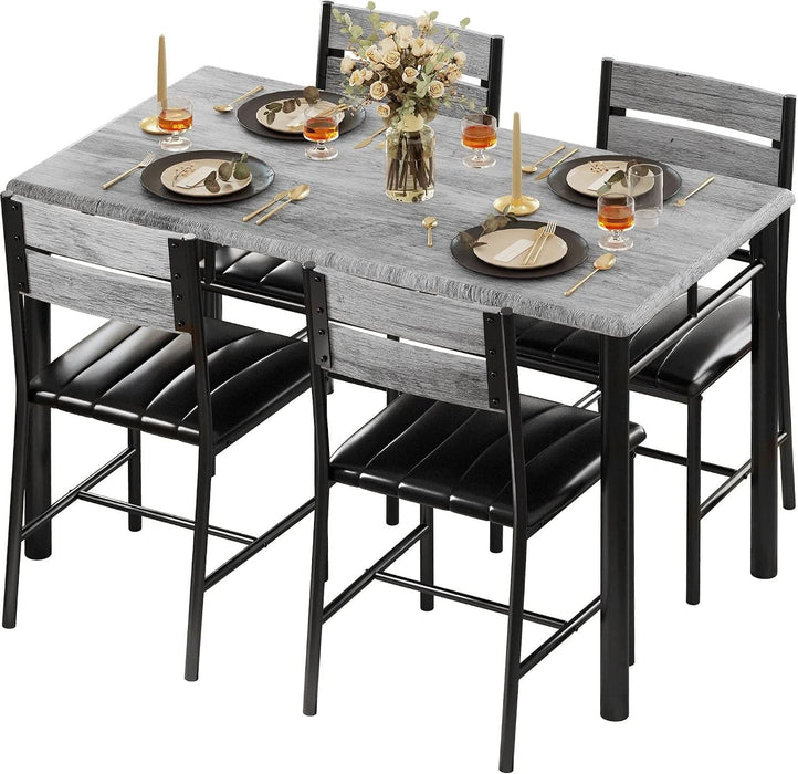 Dining Table Set for 4, Grey
