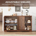 Sideboard Buffet Cabinet with Storage, 56" Modern Sideboard, Brown