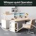 71Inch L Shaped Standing Desk With USB WalnutFinish