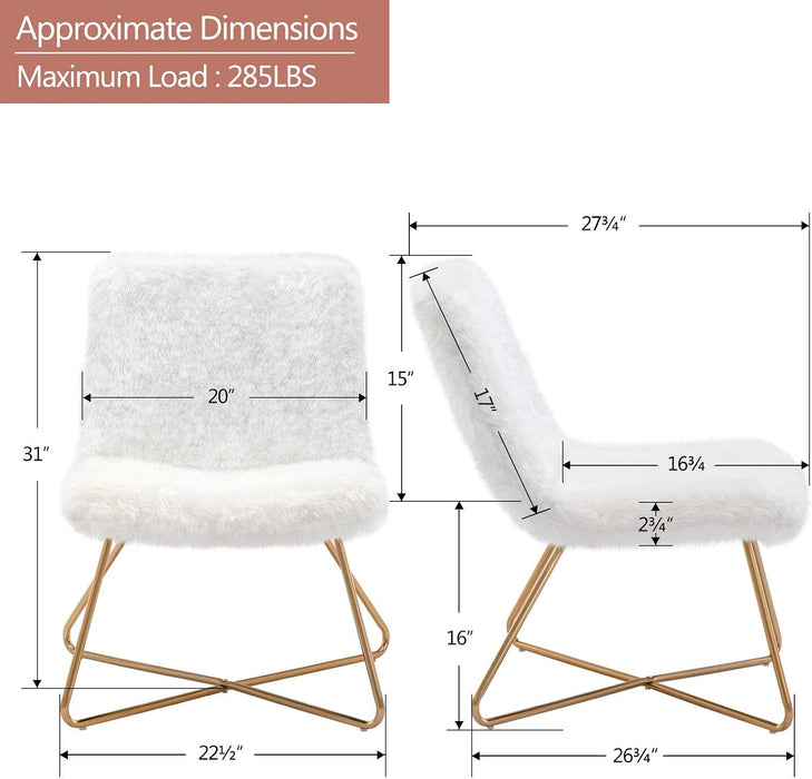 Faux Fur Upholstered Living Room Chair