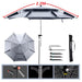 Upgraded Fishing Umbrella 2.0-2.6M Outdoor Sun Umbrella 360° Adjustable Beach Umbrella Thickened Waterproof anti UV Parasol