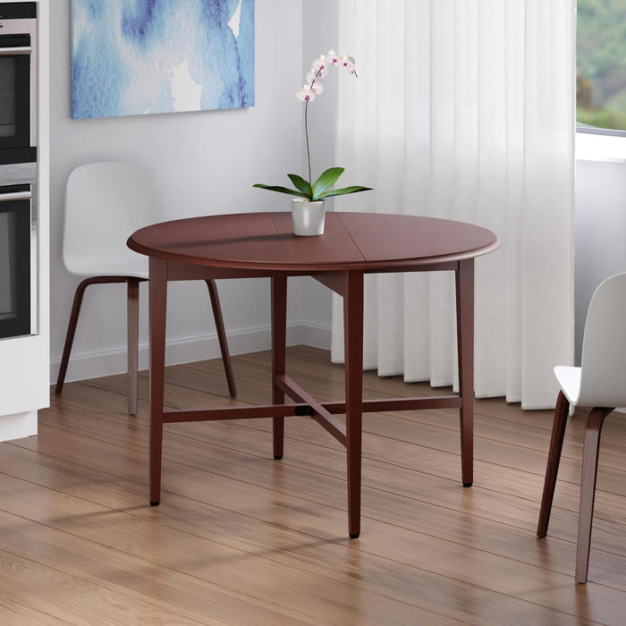Expandable Collapsible Double Leaf Dining Table Compact