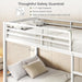Heavy Duty Metal Bunk Bed TwinOverTwin WhiteUnderbedStorage