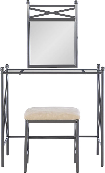 - 57752MTL-01-KD-U Mission Hills Vanity Set, 31" X 32" X 18", Metal