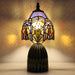 Tiffany Stained Glass Mushroom Table Lamp 12.5 Inch -Purple Jewelry