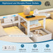 Triple Bunk Bed With BuiltInStorage Shelving White