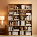 Bookshelf and Bookcase, 6-Tier Double Wide Bookshelves,Freestanding Display Storage Shelves, Tall Bookcases for Home Decor Bedroom, Living Room, Home Office, Light Oak