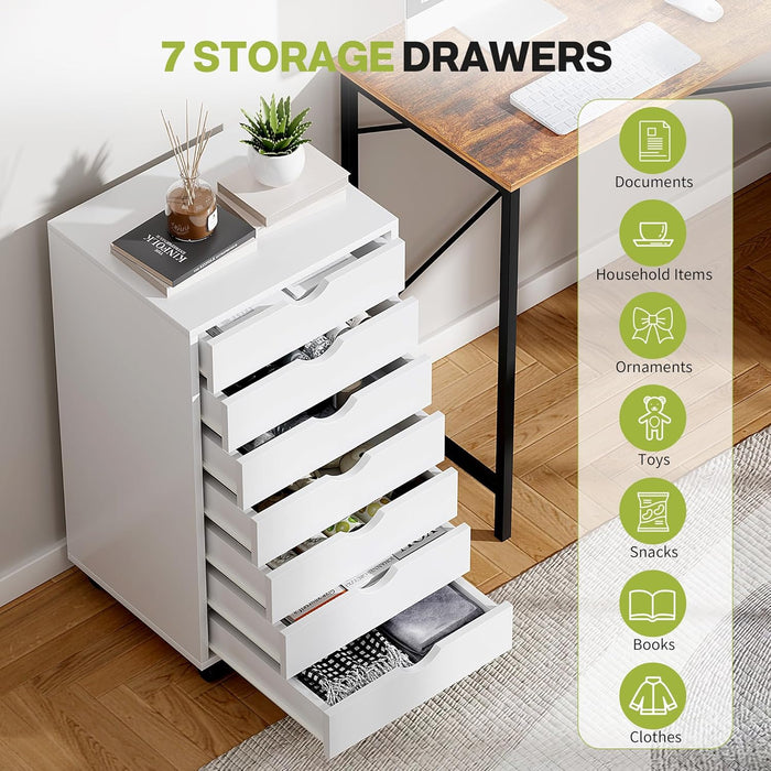 Seven Drawer Chest With SuperHeavyDuty White Cabinet