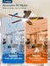 Ceiling Fans with Lights, 52 Inch Smart Ceiling Fan with Remote/App/Alexa Control, Reversible DC Motor, 5 Blades, 6 Speeds, 3CCT, Dimmable, Noiseless, Wifi Ceiling Fan for Farmhouse, Bedroom