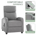 Recliner Chair Single Sofa with Footrest and Massage, Gray