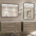 24X32 Inch Black Metal Framed Bathroom Mirror