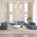 Blue U Shape Sectional Sofa for Living Room/Office 8 Seater Sofa Sets with Large Storage Space Comfy Chenille Cover (4-Seat Modular Sofa & 2×Loveseat Couch)