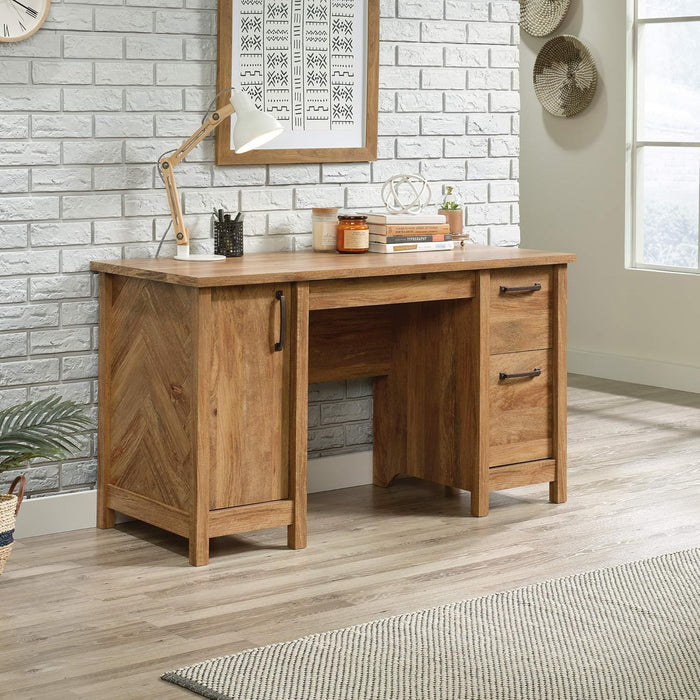 Cannery Bridge Desk Sindoori Mango Featuring Drawers