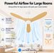 60" Ceiling Fan with Light, Oak Wood-Look ABS Plastic Blades
