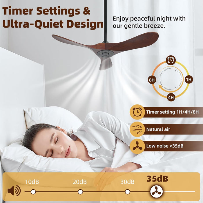 Smart 42 Inch Outdoor Ceiling Fan Alexa Remote