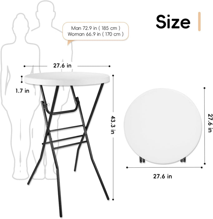 28In UltraPortable Folding Bar Height Cocktail Table
