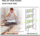 No Assembly Folding Bookshelf Storage Shelves 4 Tiers Vintage Bookcase Standing Racks Study Organizer Home Office (All White)