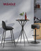 Bar Table, round Cocktail High Top Pub Bistro Table for Events Party, Kitchen Dining, Home Bar, 23.6 X 23.6 X 41.3 Inches, Sturdy Metal Frame, Modern Style, Easy to Assemble, Black
