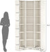 Corner Bookshelf, 6-Tier 3-In-1 Narrow Cube Storage Shelf, White