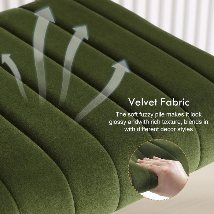 30'' Modern Bar Stools with Tufted Backs, Upholstered Velvet Fabric Bar Height Stools Chairs, Mid Century Cantilever Barstools for Kitchen Island Pub Set of 2