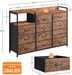 Dresser for Bedroom with 11 Drawers, Open Shelf, 49.6" W, Brown