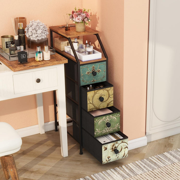 Narrow Tall Dresser With Integrated Charging Station