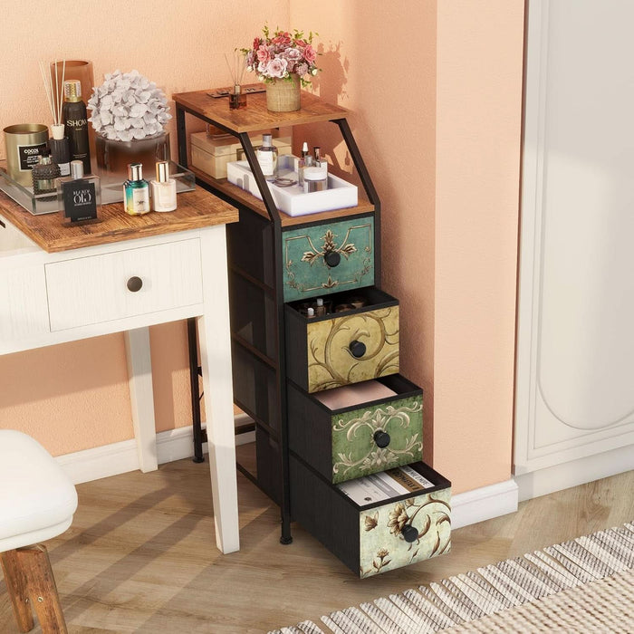 Narrow Tall Dresser With Integrated Charging Station Narrow Tall Dresser With Integrated Charging Station