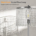 【Upgraded】 Dimmable Crystal Floor Lamps for Living Room, 1000LM LED Bulb Included, Standing Lamp with Knob Switch, Tall Silver Modern Floor Lamp for Bedroom Nursery Office Reading