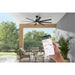 Kensgrove II 72 In. Smart Indoor/Outdoor Matte Black Ceiling Fan with Remote Included Powered by Hubspace