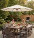 10FT Patio Umbrella, Outdoor Umbrella with Push Button Tilt and Crank, 8 Sturdy Ribs, UV Protection & Waterproof Market Umbrella for Pool, Backyard, Beach,Deck