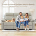 Power Reclining Sofa with Fold down Table, Breathable Leather Electric Reclining Couch, Power Loveseat Recliner Sofa with Cup Holders/Outlets/Usb-C/A Ports for Living Room(Grey, 3 Seat)