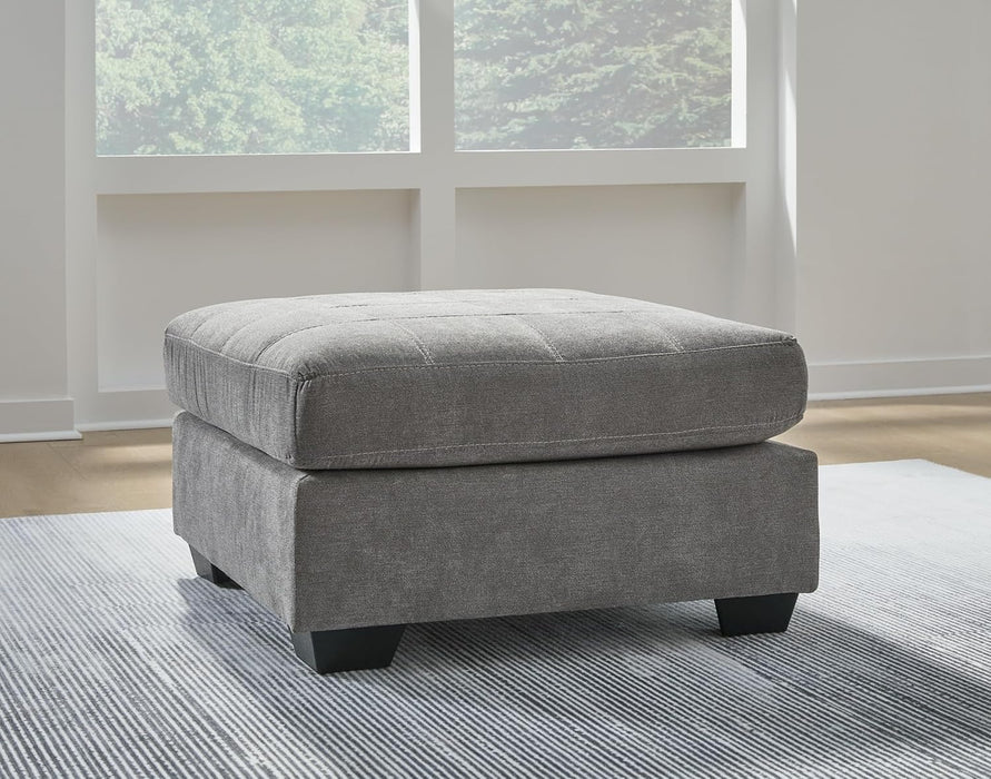 Marleton Classic Square Upholstered Oversized Accent Ottoman, Light Gray