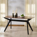 SAFAVIEH Couture Collection - Divya Walnut & Black Rectangle Wood Dining Table, Modern Two-Tone Design, Seats up to 6 (SFV6711A)
